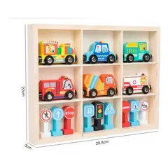 GENERICO - Tren de Dinosaurio Didáctico de Madera para Niños