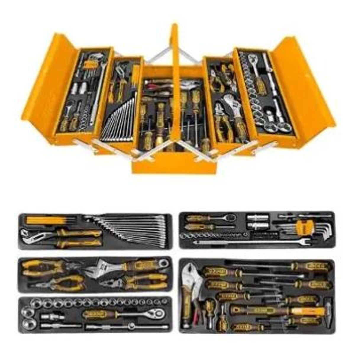 GENERICO - Set Industrial de Herramientas con Caja Metálica 108 Piez
