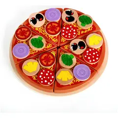 GENERICO - Pizza de Madera para Armar y Cortar