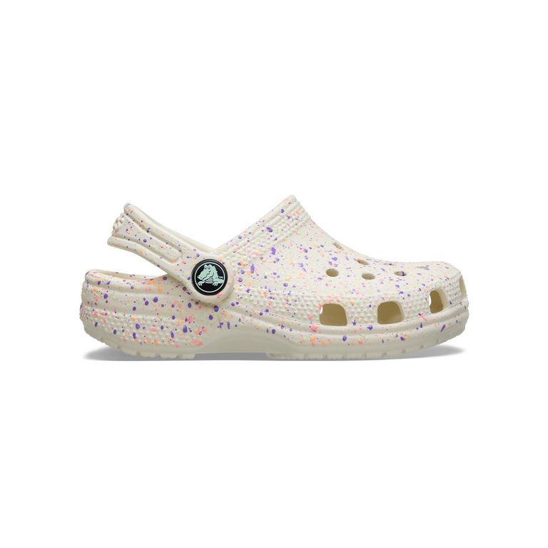 Zueco Niños Grandes Classic Glow Paint K Blanco