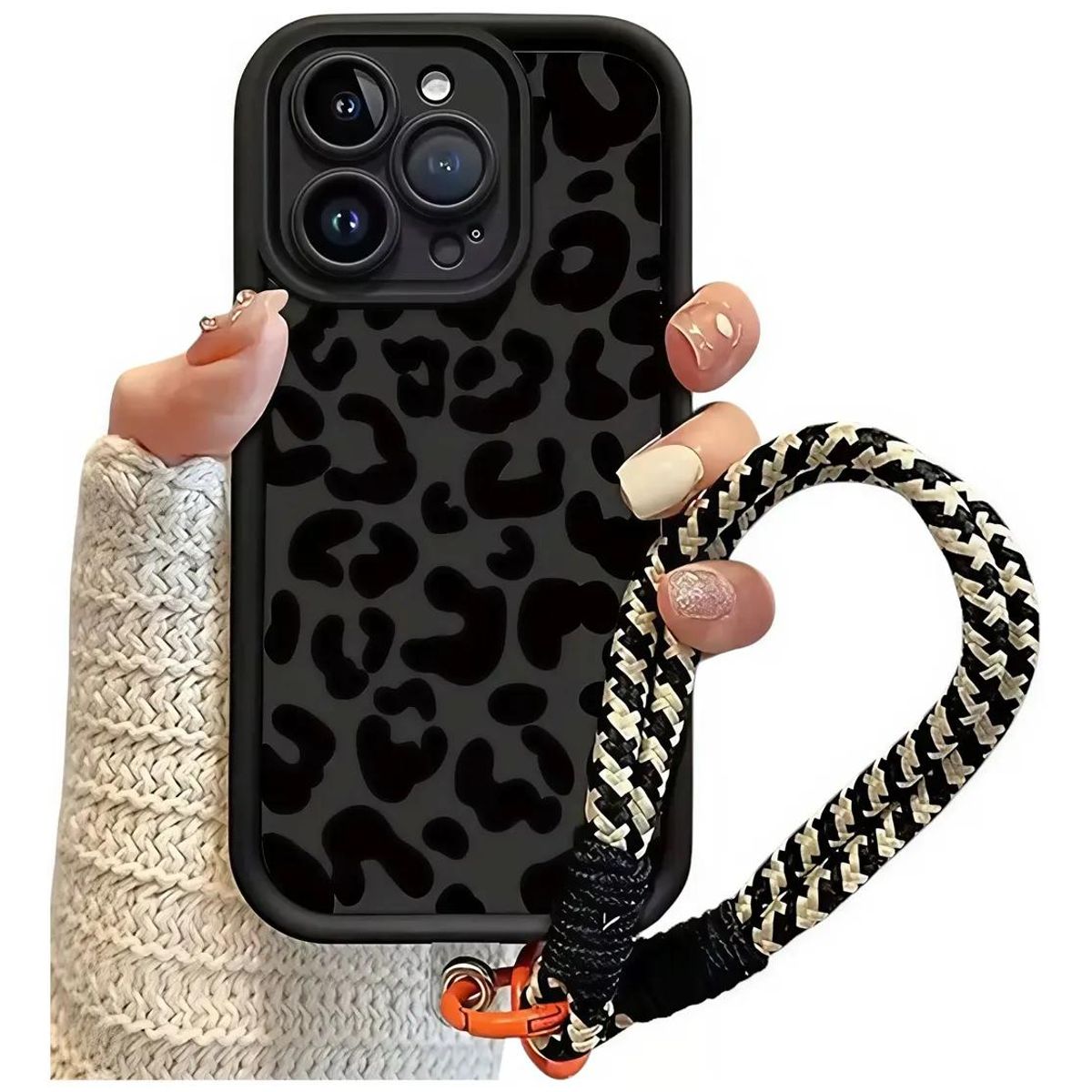 GENERICO - Carcasa para iPhone con diseño animal print leopardo