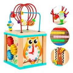 GENERICO - Cubo Didáctico Multifuncional 5 en 1 para Niños