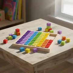 GENERICO - Tabla de Multiplicar Didáctica de Madera para Niños