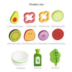 GENERICO - Ensalada de Verduras Juguete Didáctico de Madera