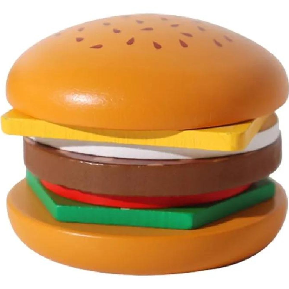 GENERICO - Juguete Didáctico Montessori Hamburguesas de Madera Apil可