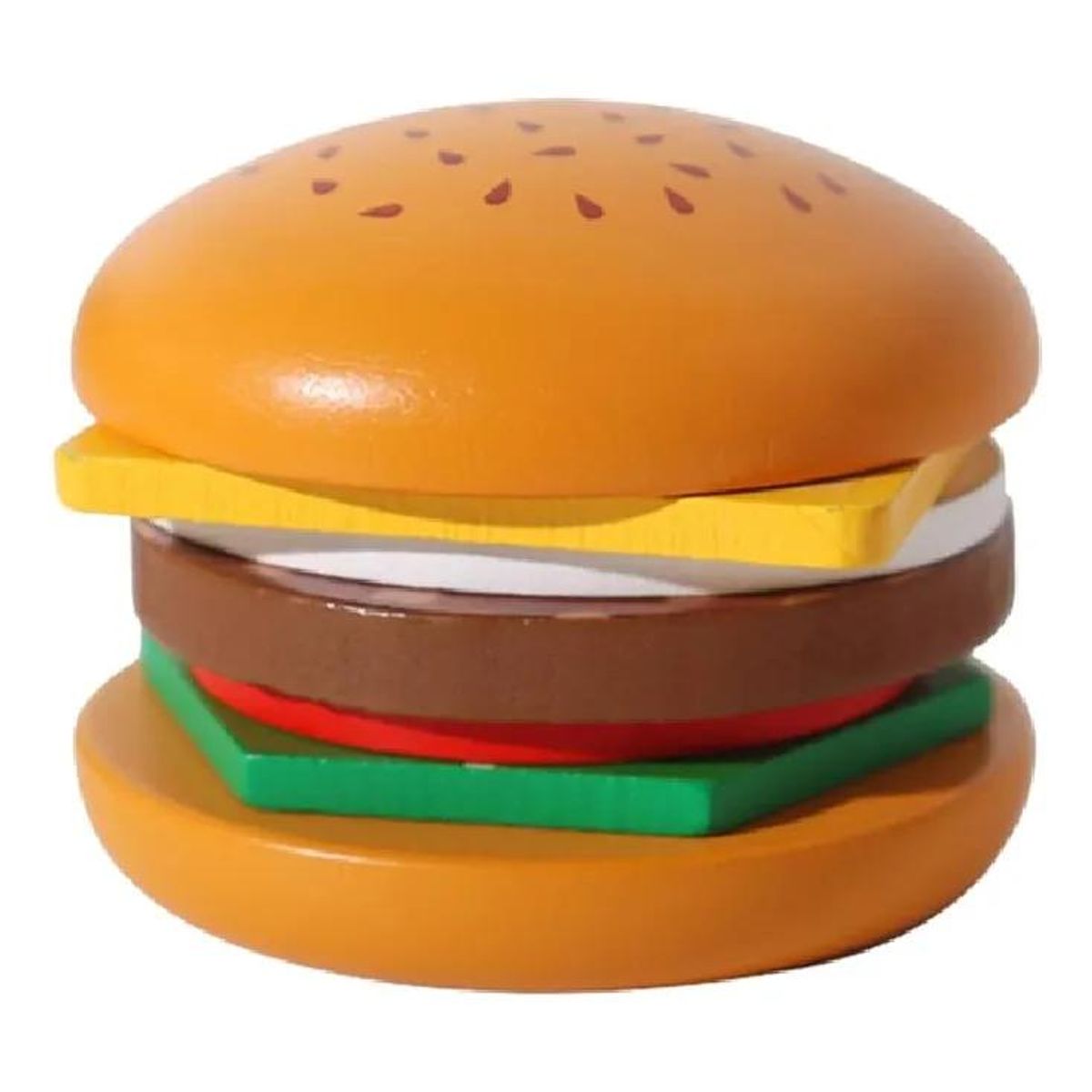 GENERICO - Juguete Didáctico Montessori Hamburguesas de Madera Apil可