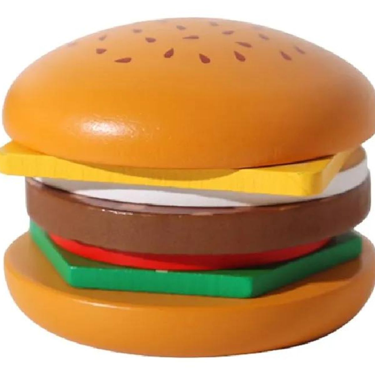 GENERICO - Juguete Didáctico Montessori Hamburguesas de Madera Apil可