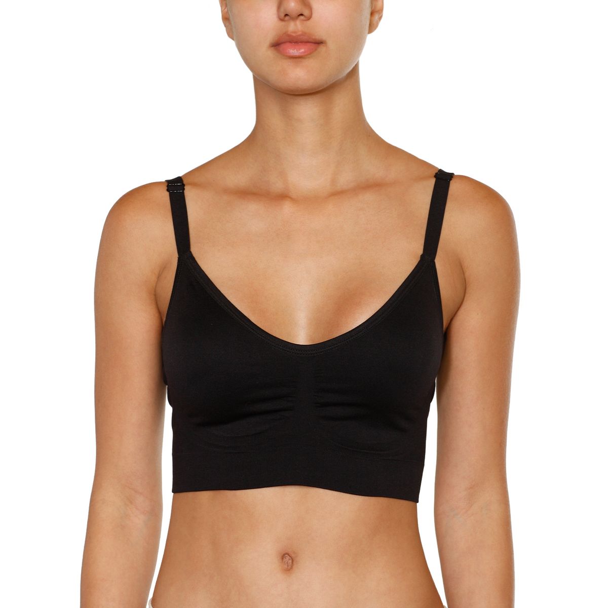BAZIANI - Sostén Bustier Seamless Baziani Beige Negro y Blanco