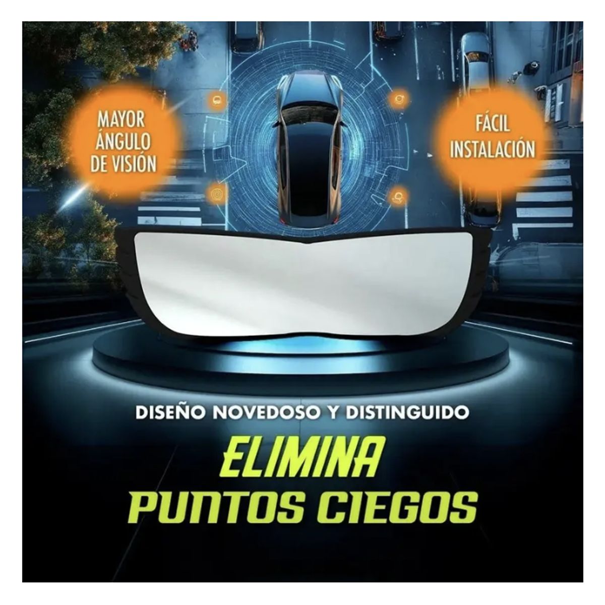 IRM - Espejo Panoramico Retrovisor Gran Angular Punto Ciego 180°