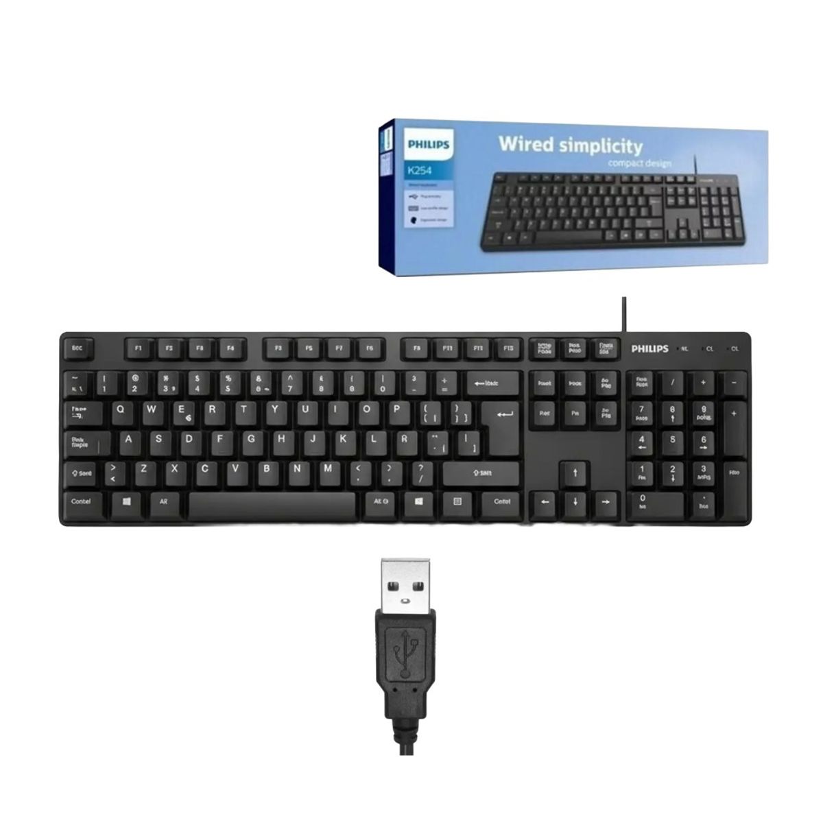 PHILIPS - Teclado con cable USB  Alambrico - Philips