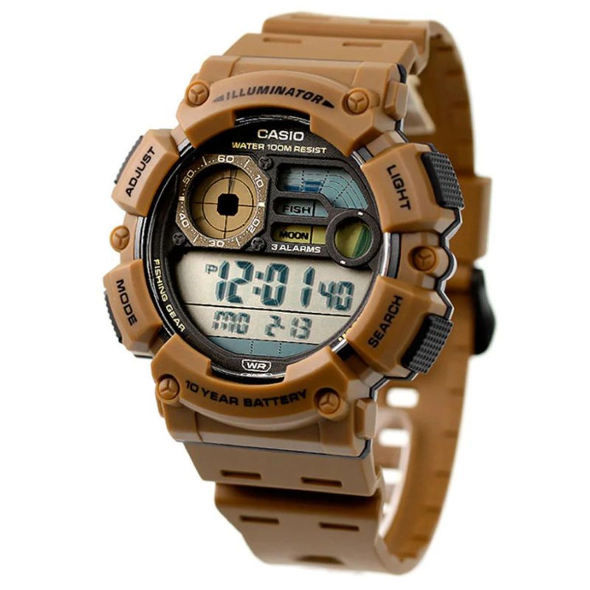 CASIO - Reloj Casio Vintage Fishing Gear WS-1500H-5AV Café