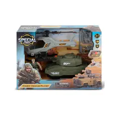 GREEN DOLPHIN - Vehículo Combate Helicoptero Gris y Tanque Special Combat