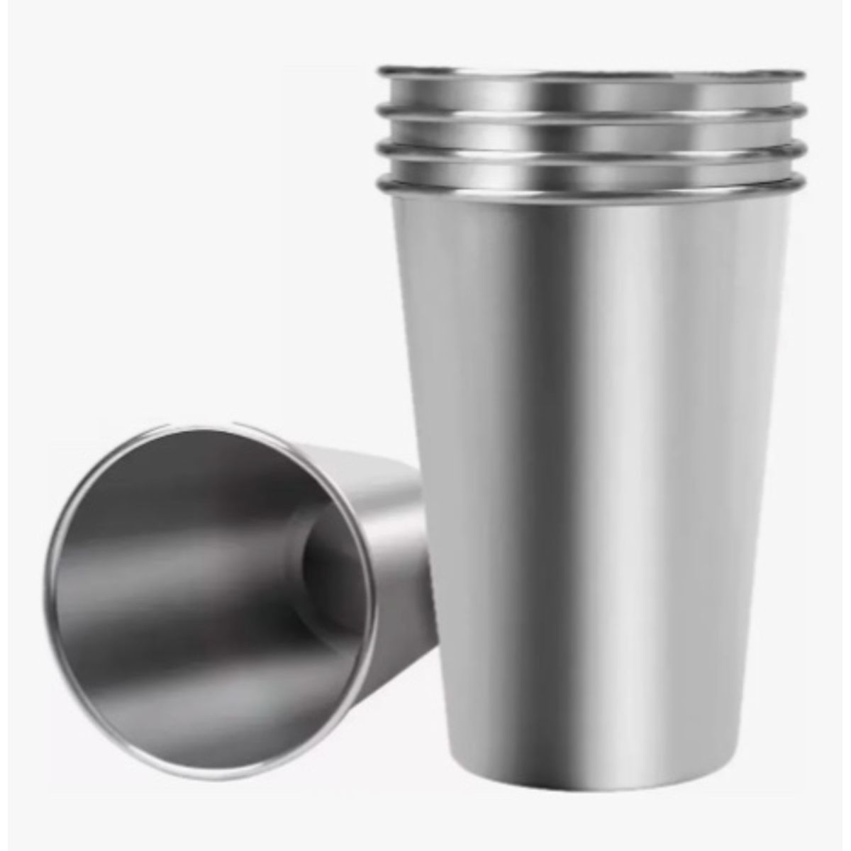 GENERICO - 4 Vasos Acero Inoxidable