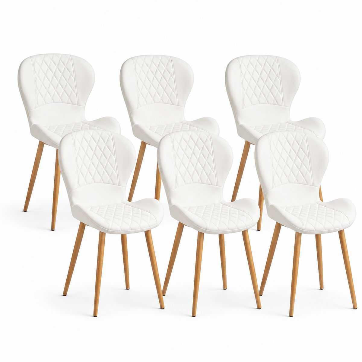 GENERICO - Pack 6 Sillas De Comedor Modelo Diamante