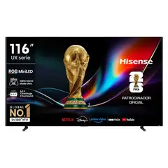 HISENSE - Smart Tv 116 QLED RGB MINILED 4K UHD GOOGLE TV Gamer 165HZ 116UX