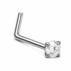 ELBAULDEJUMA - Piercing nostril 20G tipo L 3mm titanio ASTM F136 cesta