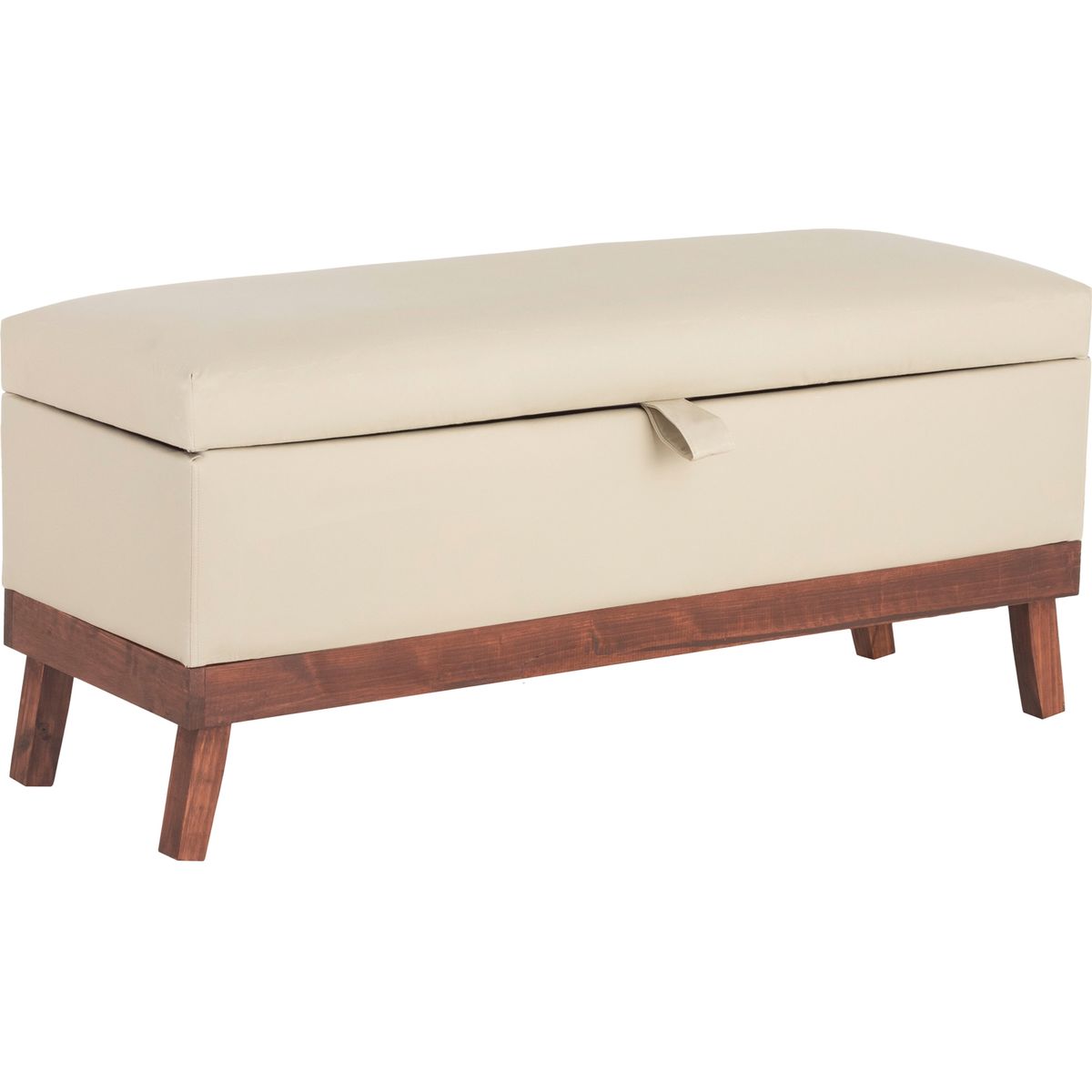 GENERICO - Banqueta con Baúl Incy Creams eco cuero  MaxiCosas120x40x50 cm Tapizada con Almacenaje