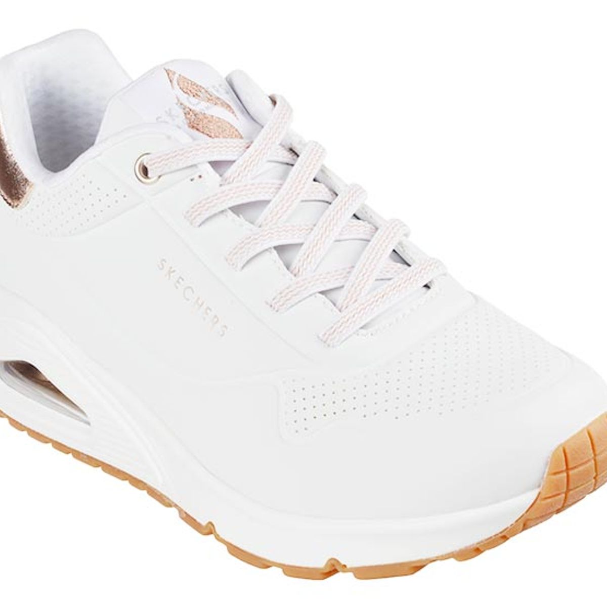 SKECHERS - Zapatillas Mujer Uno Shimmer Away Blanca WT Skechers