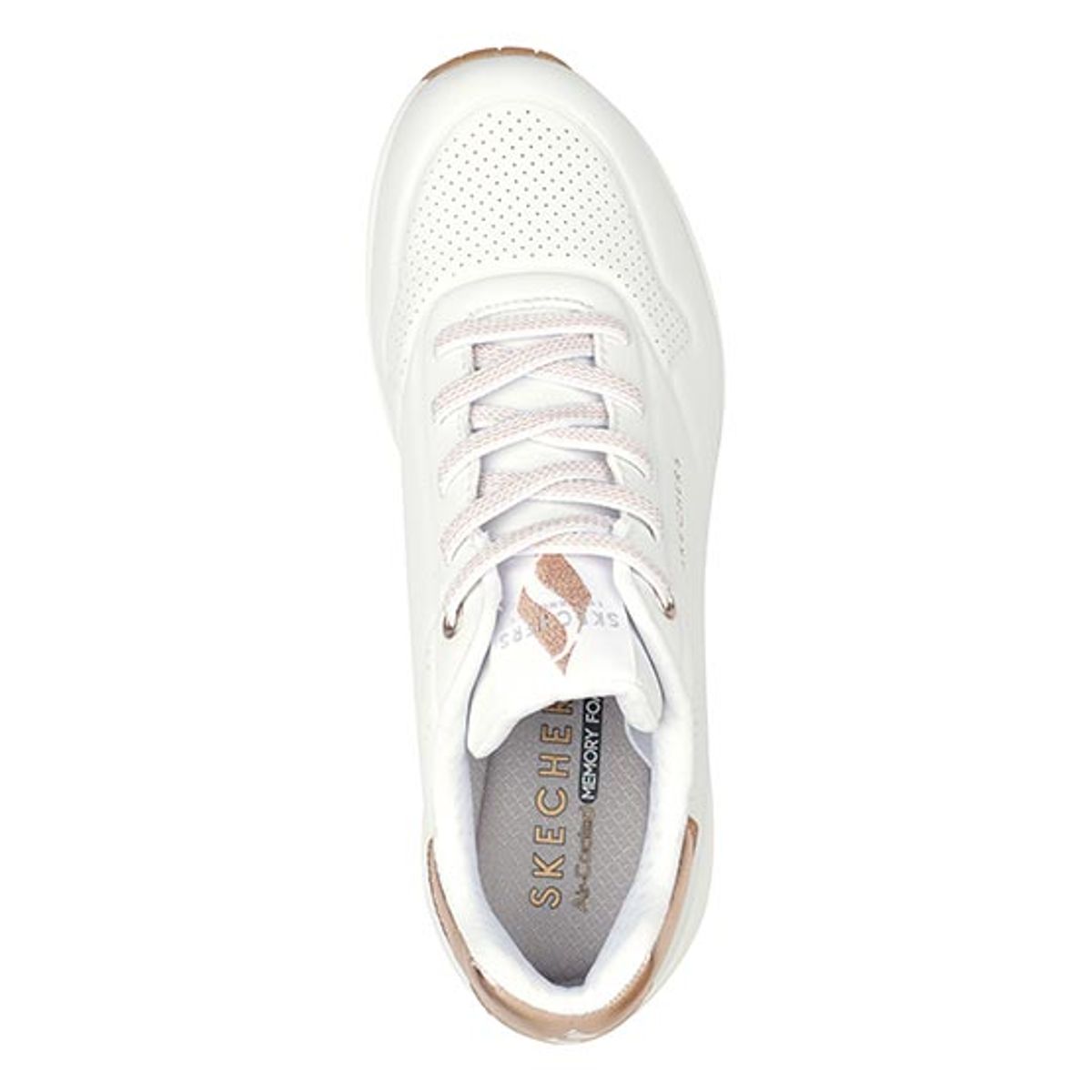 SKECHERS - Zapatillas Mujer Uno Shimmer Away Blanca WT Skechers