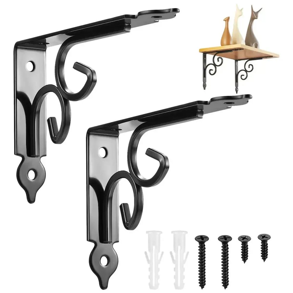 EINICIO - Paquete De 2 Soportes Decorativos Para Estantes Flotantes