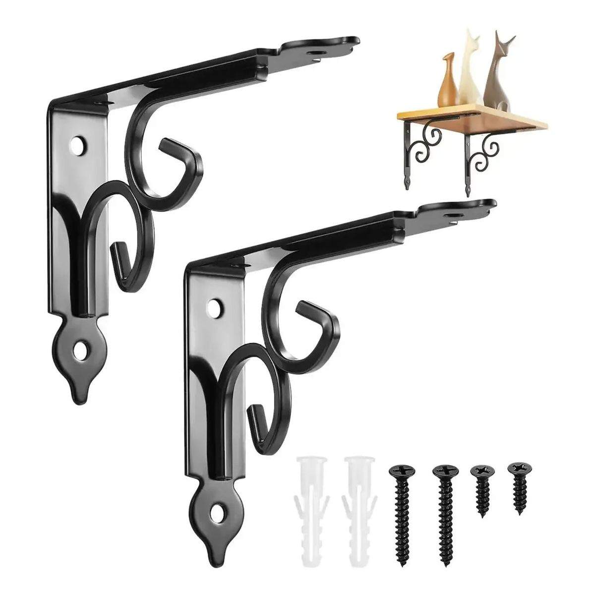 EINICIO - Paquete De 2 Soportes Decorativos Para Estantes Flotantes