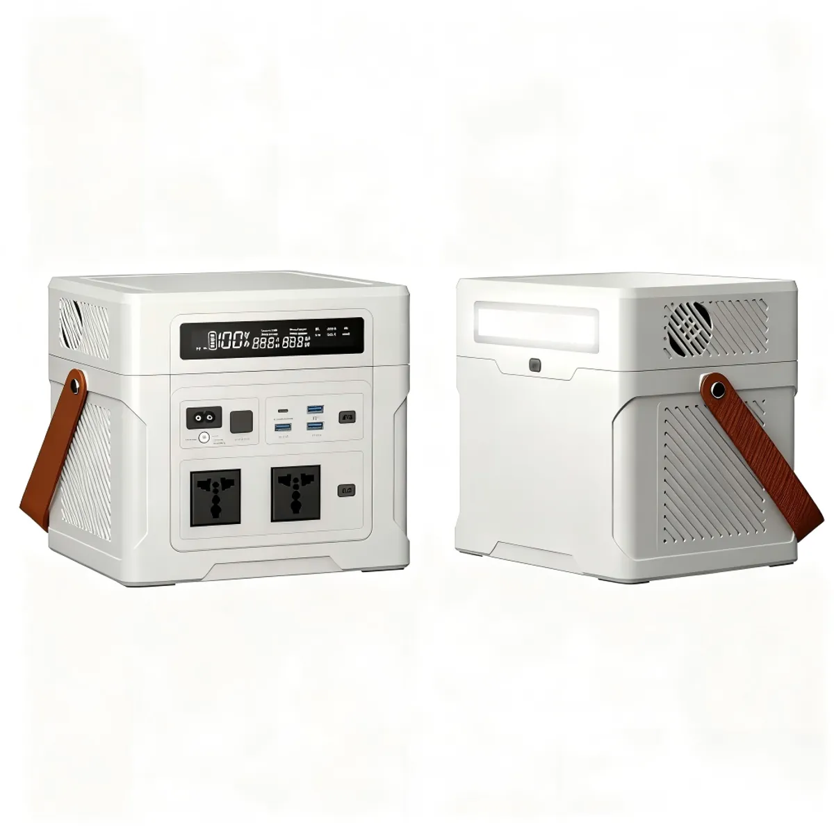 EWTTO - ZN-P1000 Generador Solar Portátil 1000W 892.8Wh - Pantalla LED, Carga Solar, Interruptores Independientes, 6 Puertos