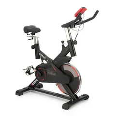 GENERICO - Bicicleta Spinning Profesional Disco 6 kg Resistencia Ajustable LCD Correa Transmision Silenciosa