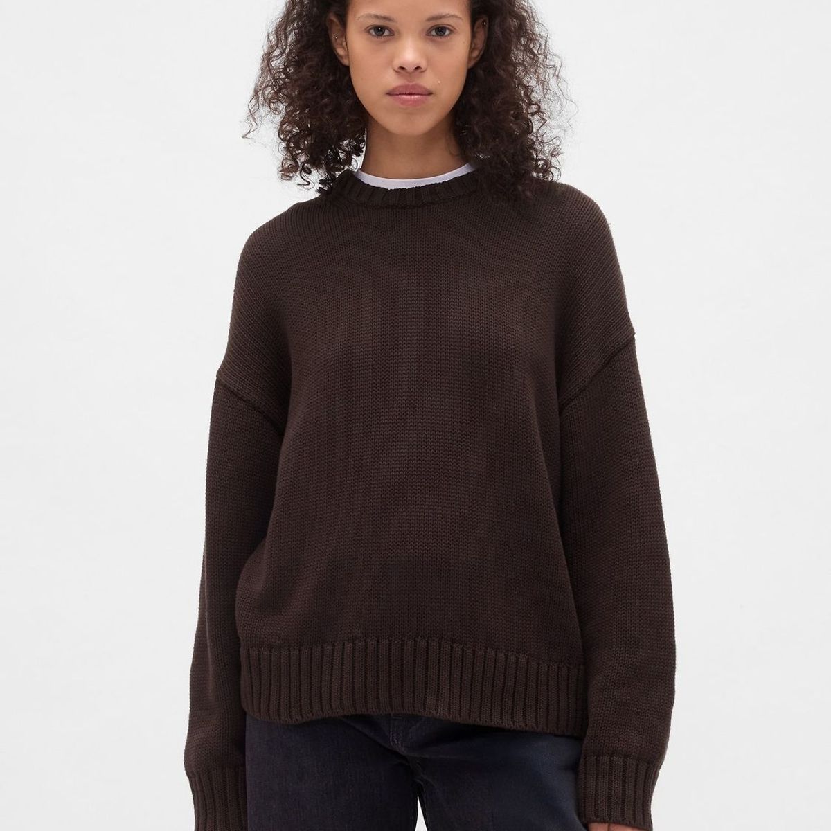 GAP - Sweater Mujer Gap Crew Café