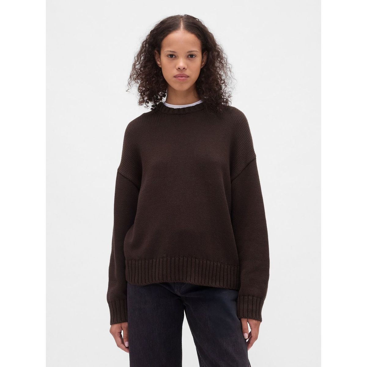 GAP - Sweater Mujer Gap Crew Café