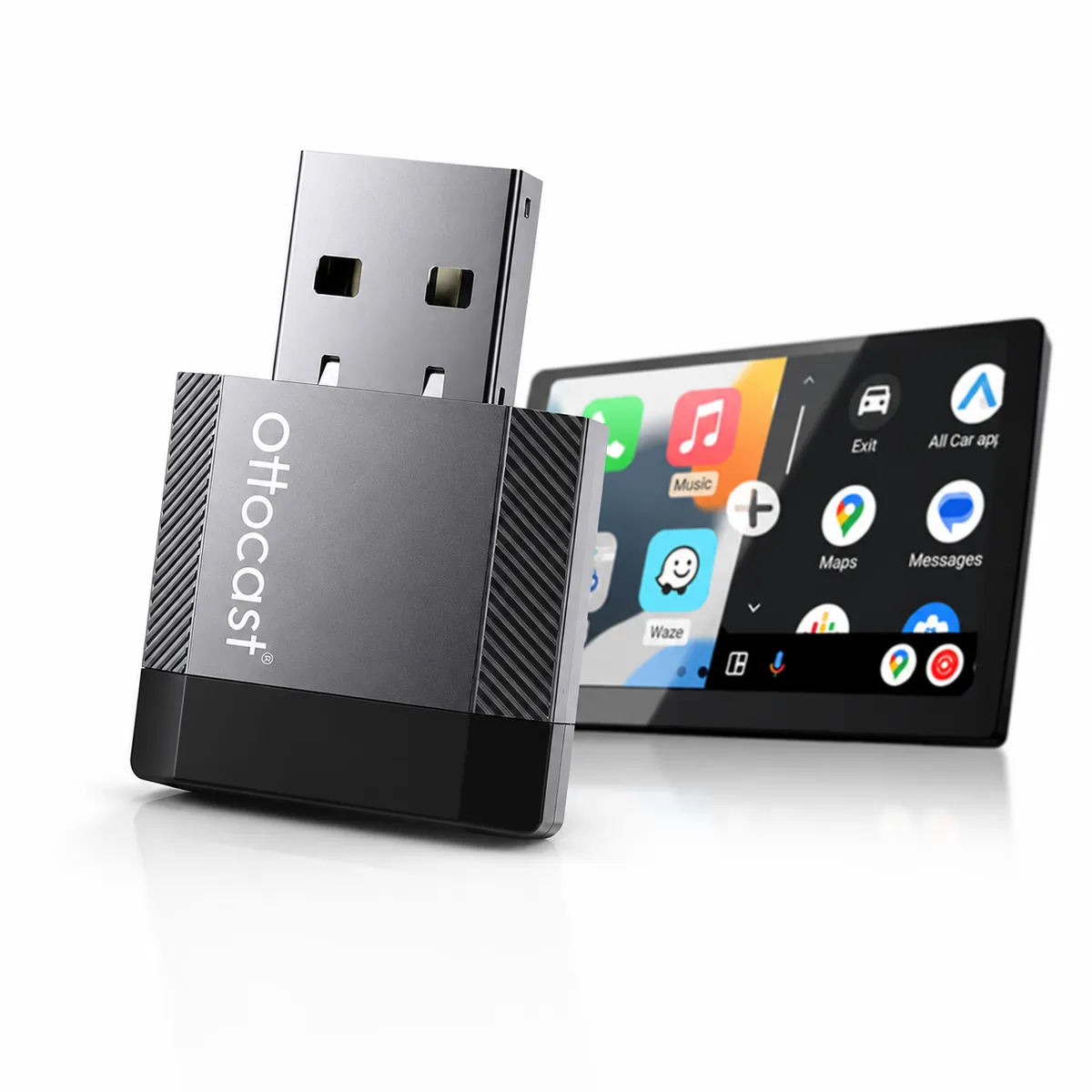 OTTOCAST - Adaptador Carplay y Android Auto Inalambrico Ottocast Mini Nova