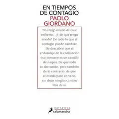 SALAMANDRA - En Tiempos De Contagio, De Paolo Giordano. Editorial En Español