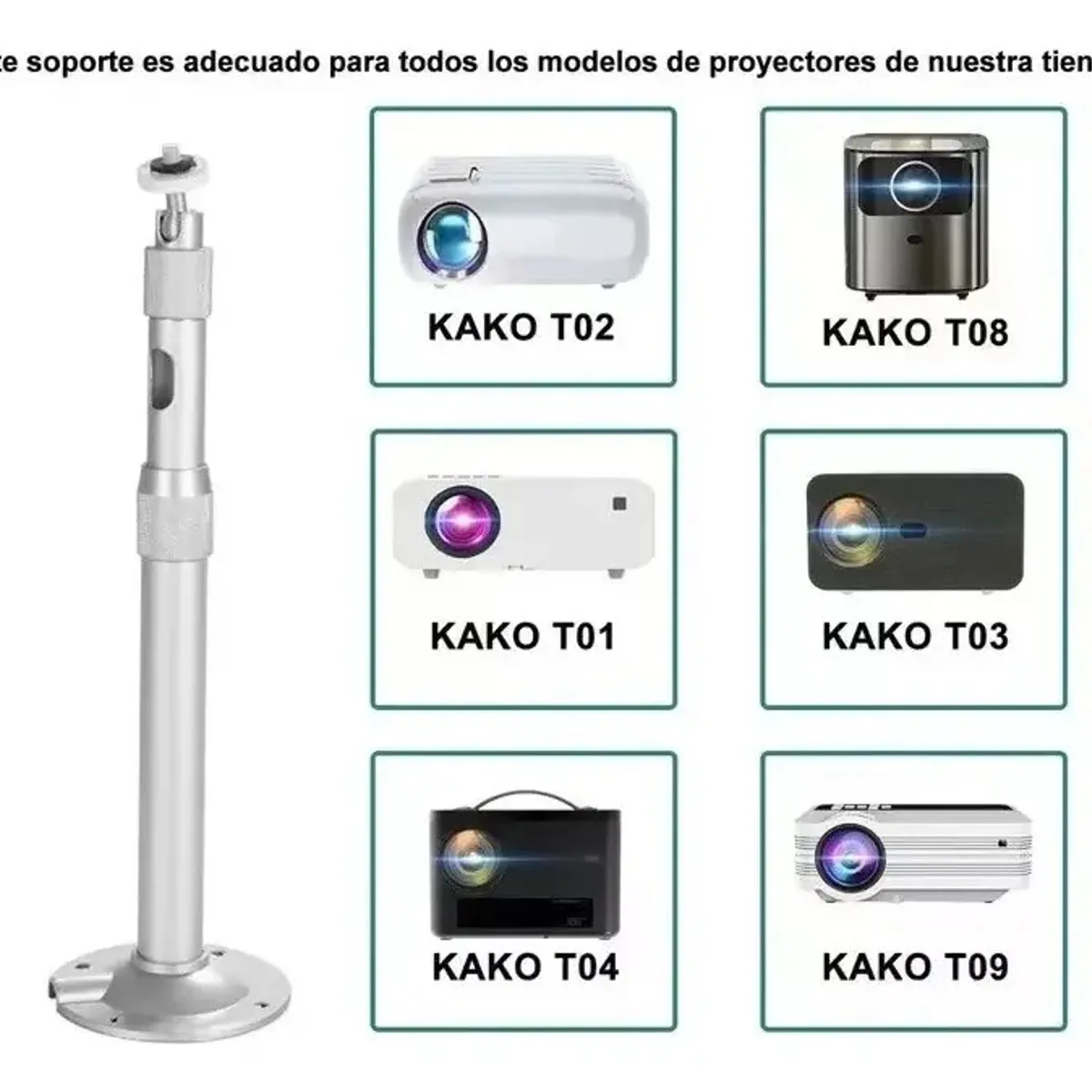 KUANGYE - Soporte Universal De 360° Para Proyectores De Pared Y Techo