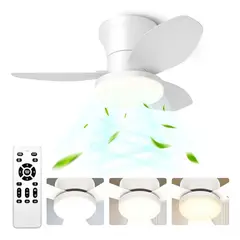 GENERICO - Ventilador De Techo Moderno Con Luz Led+control Remoto 26