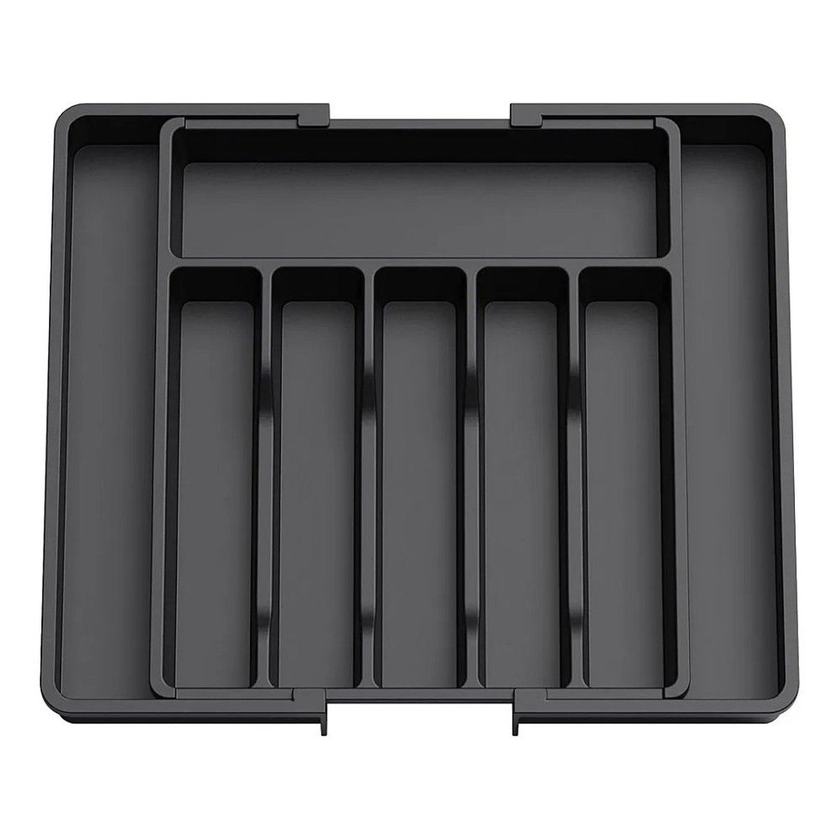 GENERICO - Organizador Cubiertos Ajustable Expandible 8 Compartimientos Negro