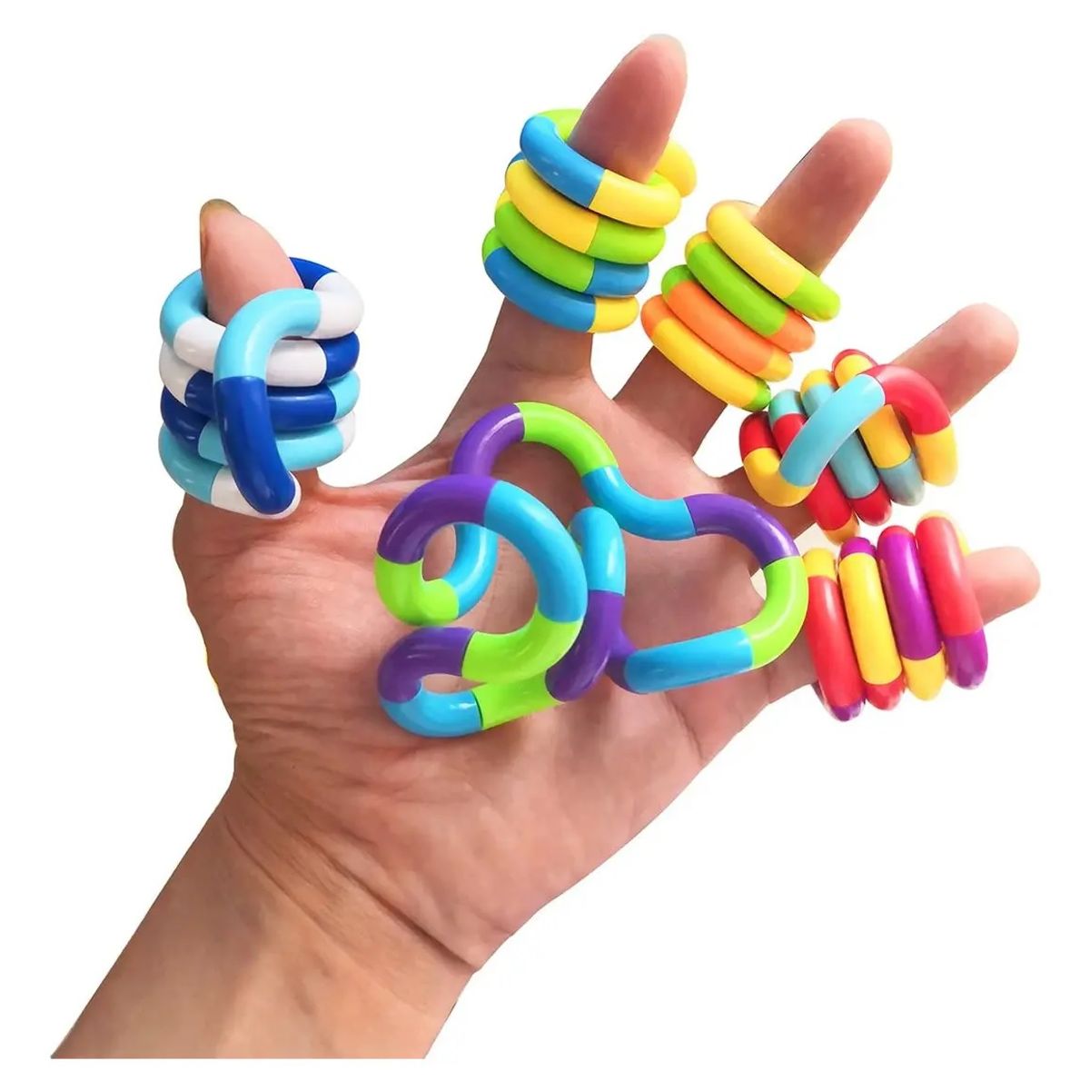 GENERICO - Juguete Sensorial Antiestrés Tangle Twisty Pack De 2u Tdah