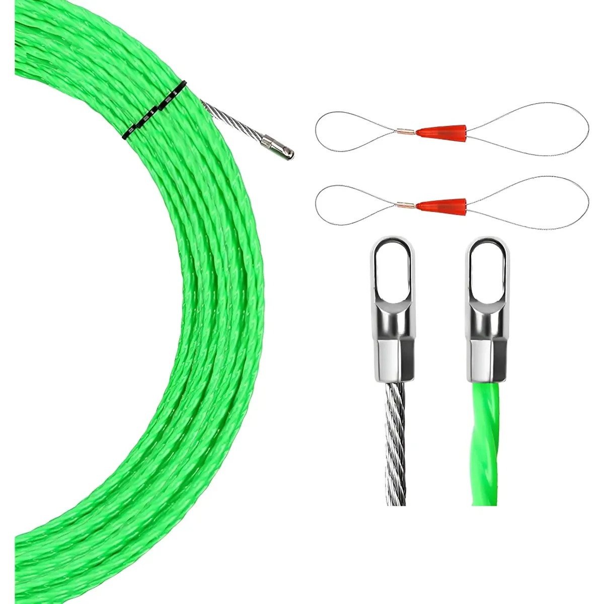 GENERICO - Laucha Pasacable De Fibra 4.5mm X 25 Mts. Atrapa Cables