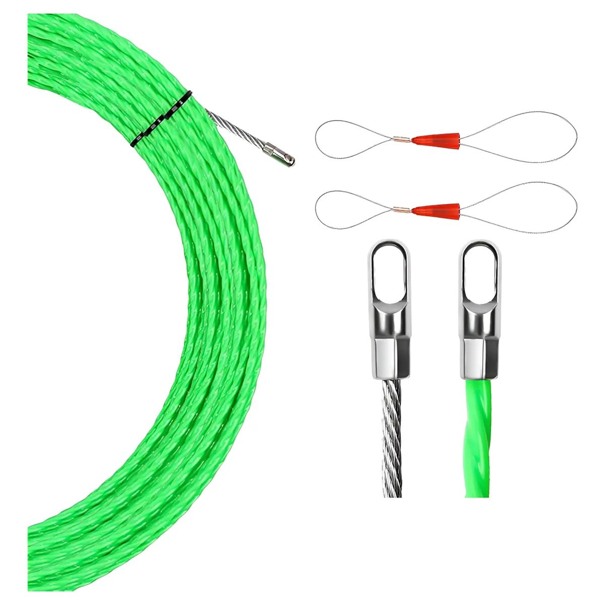 GENERICO - Laucha Pasacable De Fibra 4.5mm X 25 Mts. Atrapa Cables