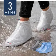UTILISIMO - Pack 3 Pares Fundas Cubre Calzado Impermeables Aislante Lluvia Surtido Hombre