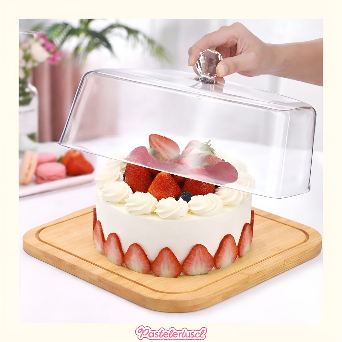 PASTELERIUSCL - porta torta porta cupcake base para torta 25cm soporte torta vitrina para postres