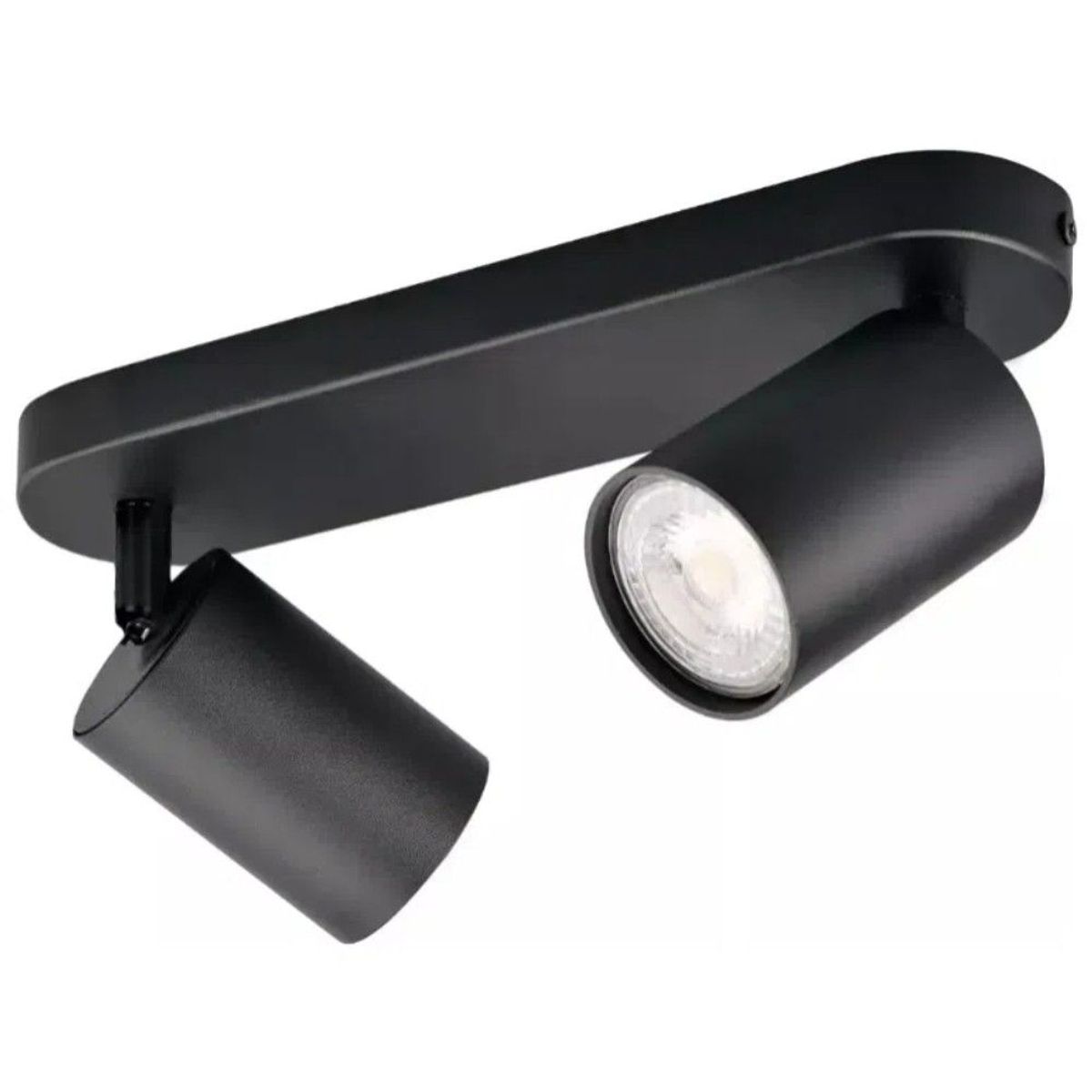 GENERICO - Aplique Lampara Doble Dirigible Color Negro Casquillo GU10