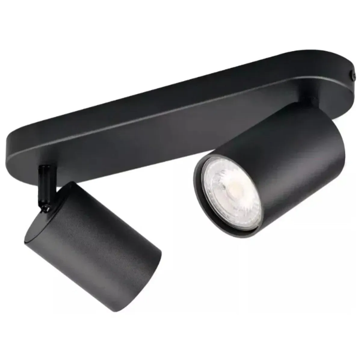 GENERICO - Aplique Lampara Doble Dirigible Color Negro Casquillo GU10
