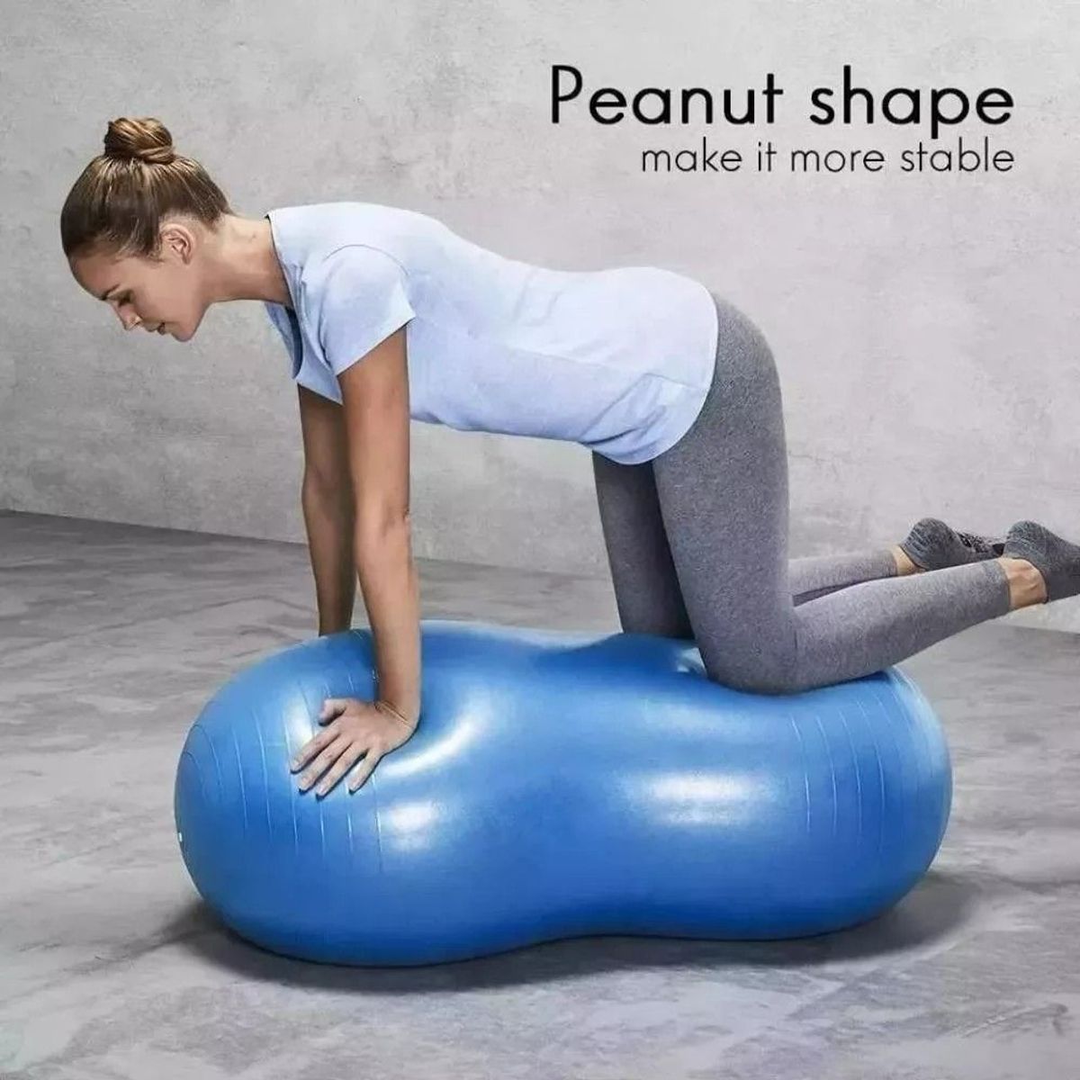 GENERICO - Balón Ovalado Pilates Yoga Tipo Maní 90x45cm Rehabilitación