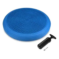 GENERICO - Cojin Disco Sensorial Equilibrio Estabilidad Yoga Tdah 34cm Azul