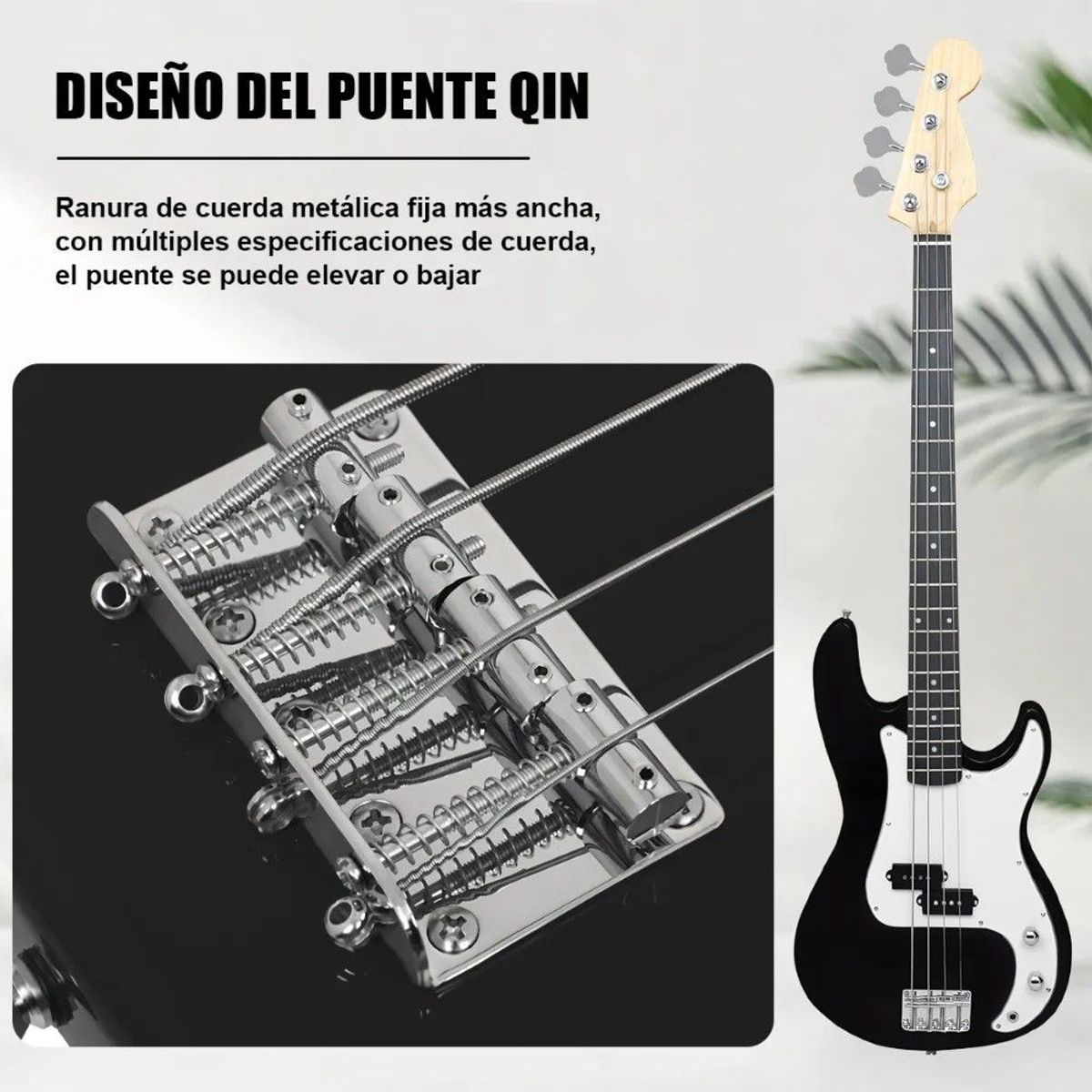 GENERICO - Bajo Eléctrico 4 Cuerdas + Amplificador 20w + Accesorios