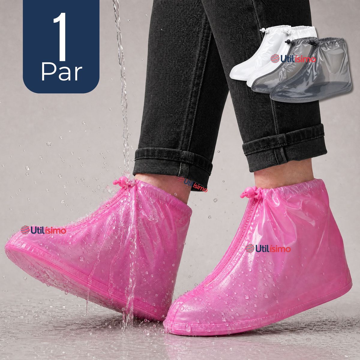 UTILISIMO - Fundas Cubre Calzado Impermeables Aislante Lluvia Surtido Mujer 1 Par