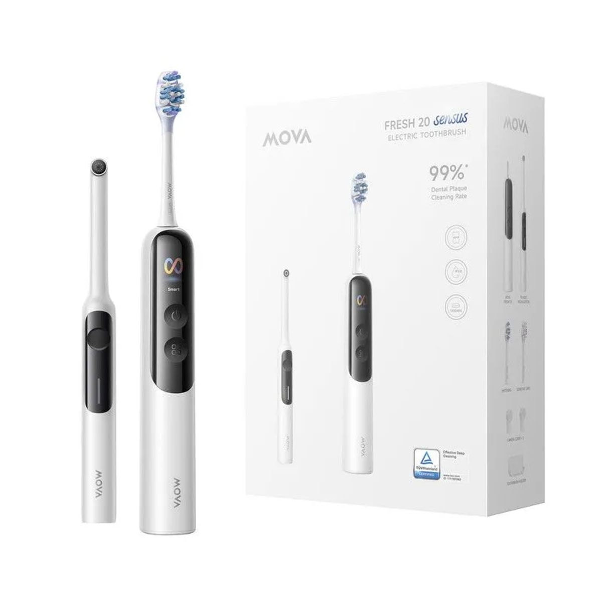 MOVA - Cepillo de Dientes Eléctrico con Detección de Placa con IA MOVA Fresh 20 Sensus