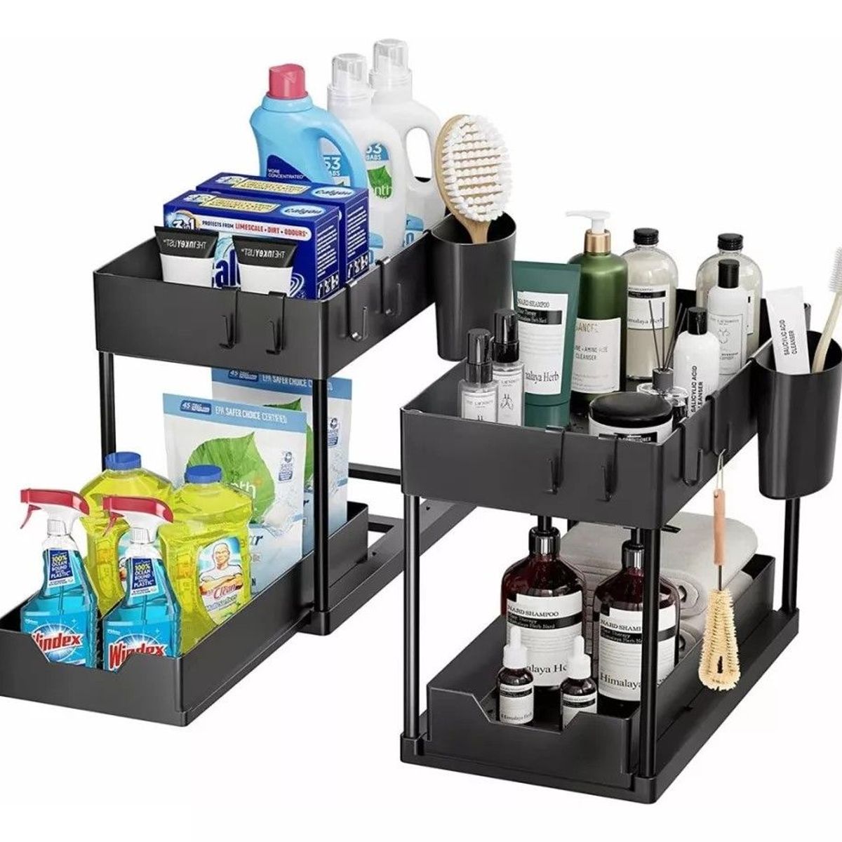 GENERICO - 2 Piezas 2 Niveles Organizador Multifuncional Baño Cocina