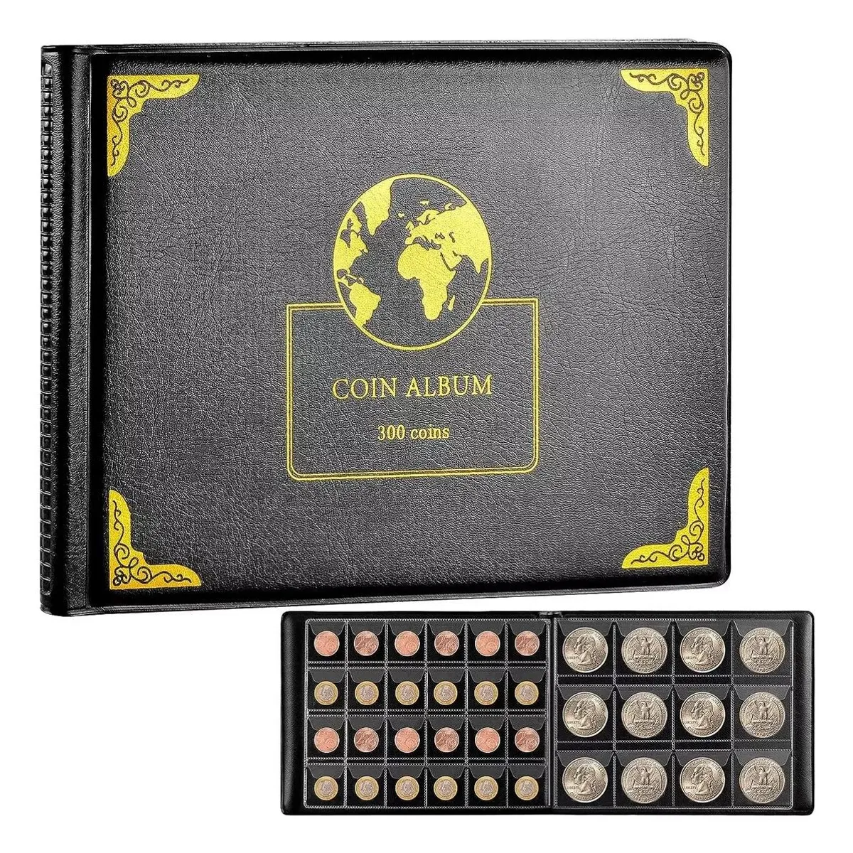 GENERICO - Álbum Para 300 Monedas Coleccionistas Numismática