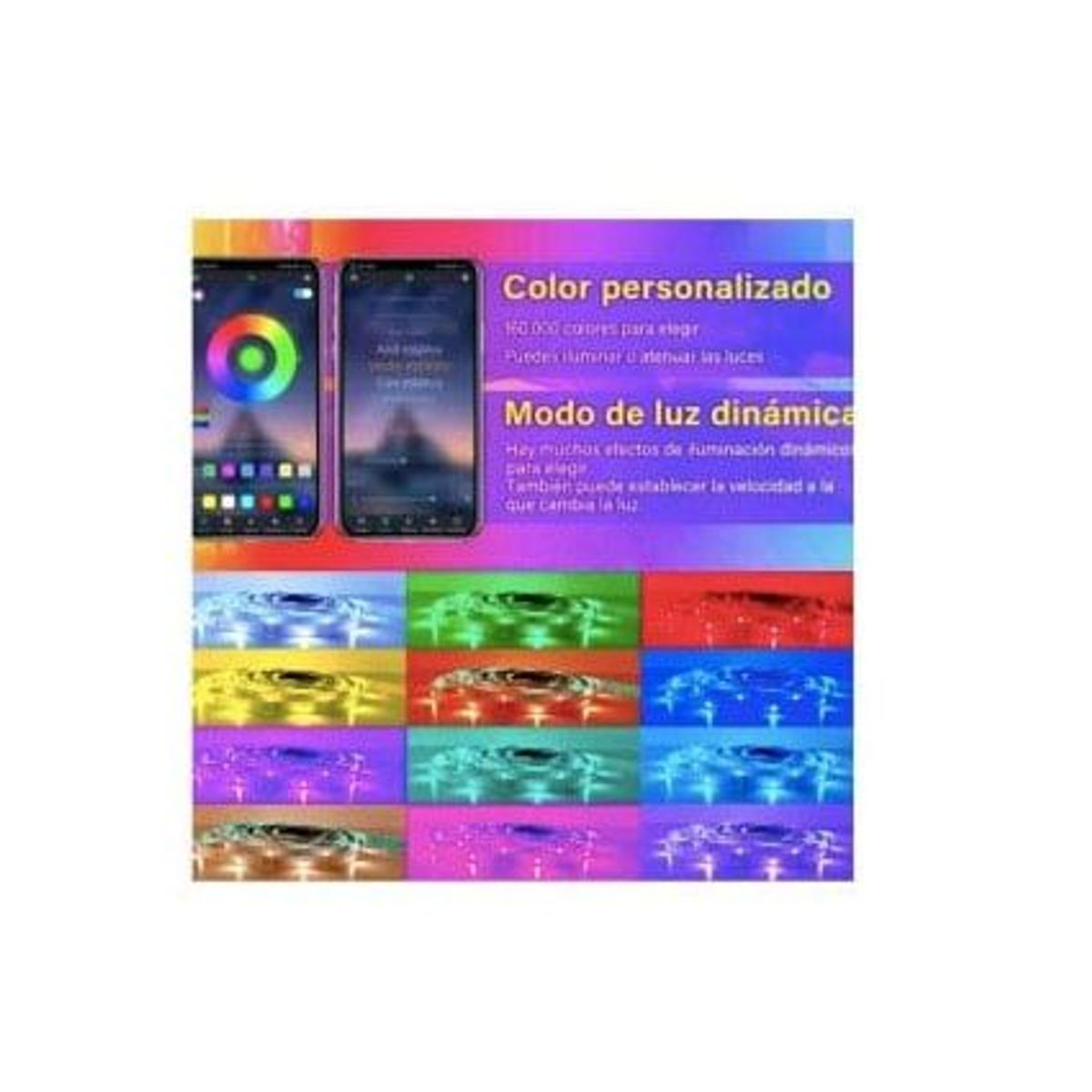 GENERICO - Tira De Luces Led Rrgb Bluetooth Músic 20 Metros