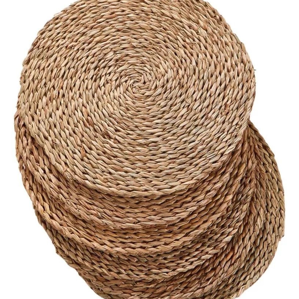 GENERICO - Set 6 Individuales Mantel Fibra Natural Yute 35 Cm Pack 6